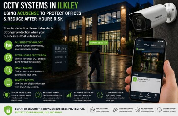 CCTV Systems in Ilkley: Using AcuSense to Protect Offices and Reduce After-Hours Risk