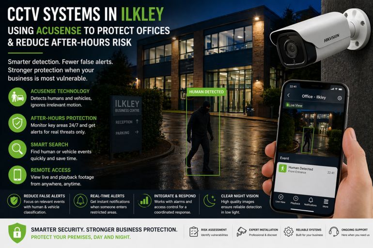 CCTV Systems in Ilkley: Using AcuSense to Protect Offices and Reduce After-Hours Risk