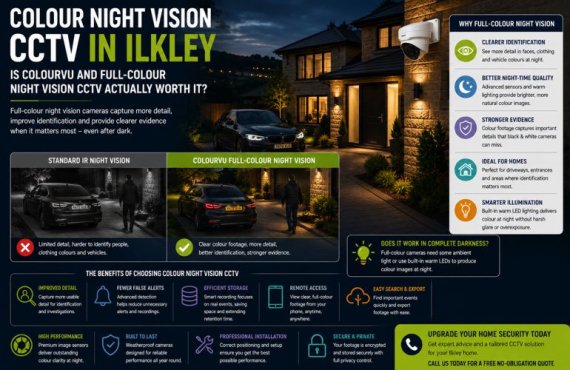 CCTV in Ilkley: Is ColourVu and Full-Colour Night Vision CCTV Actually Worth It?