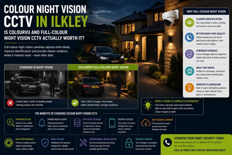 CCTV in Ilkley: Is ColourVu and Full-Colour Night Vision CCTV Actually Worth It?
